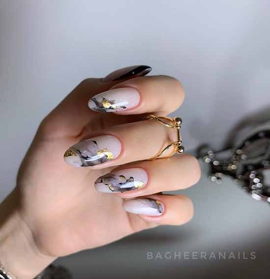 Manucure en marbre 2021: le plus beau design, photo