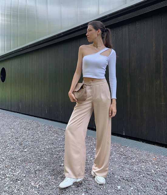 Pantalon large 2021 : quoi porter, photos, idées de looks