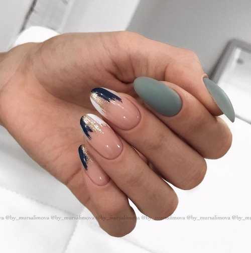 Manucure grise 2021-2022: design, ongles dans les tons gris, photo