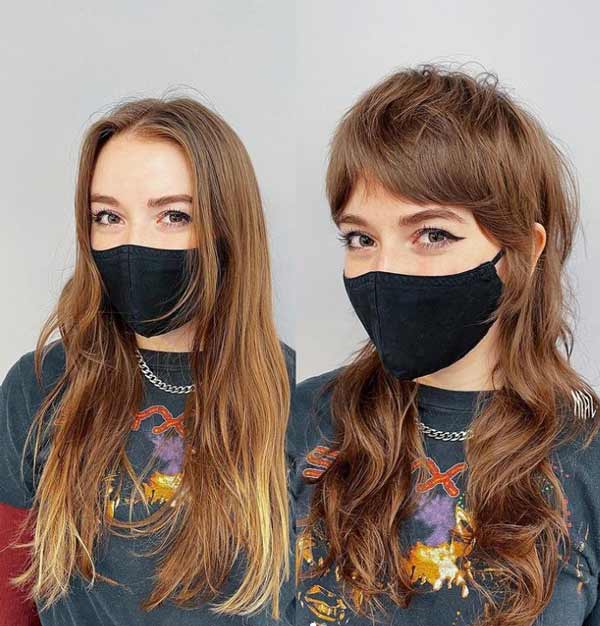 Coupe de cheveux maillet pour cheveux longs