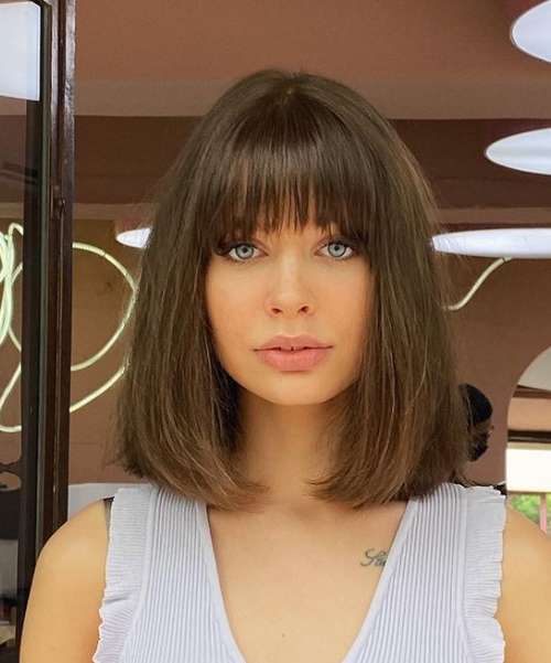 Frange réelle 2021: photos, tendances, tendances de la mode