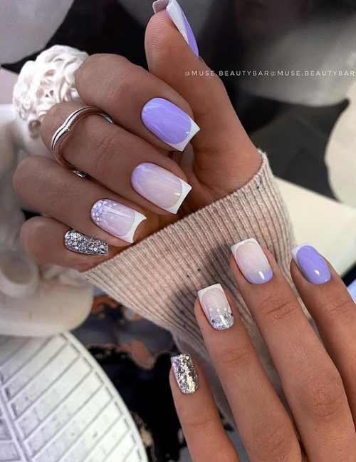 Veste blanche lilas