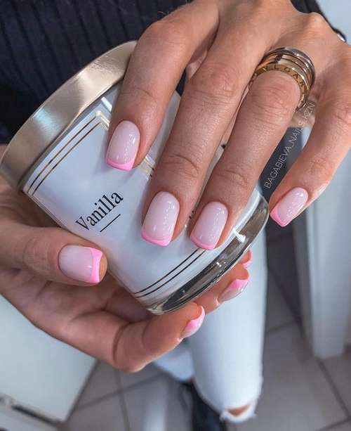 Veste colorée pour ongles courts: design photo 2021, tendances
