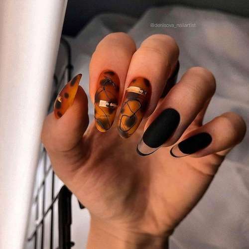 Manucure avec divorces 2021: conception d'ongles, actualité photo