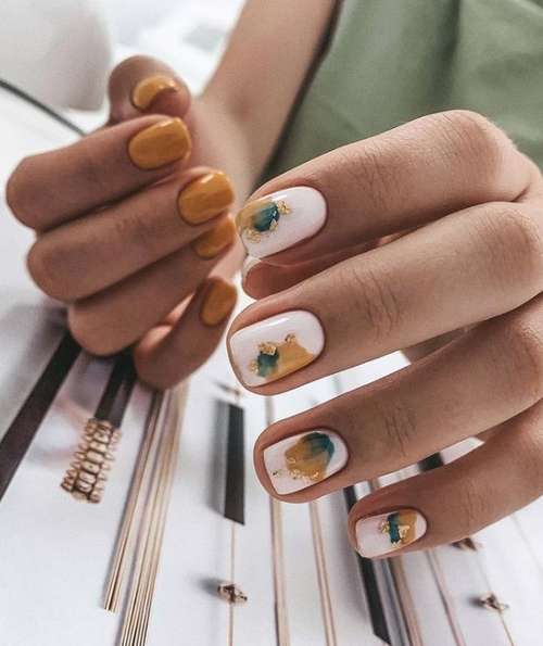 Manucure avec divorces 2021: conception d'ongles, actualité photo