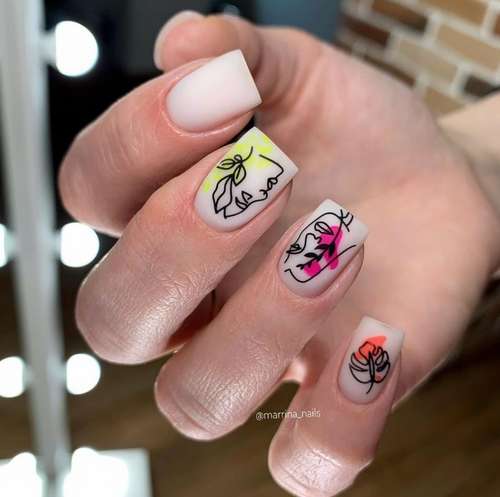 Manucure au lait pour ongles courts 2021: photo, design de mode