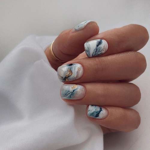 Manucure marine 2021: nouveaux designs d'ongles en mer, photos