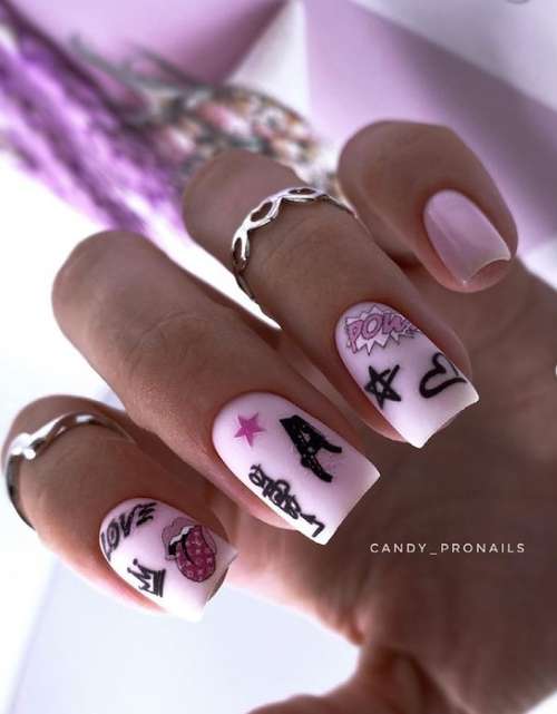 Manucure rose vif