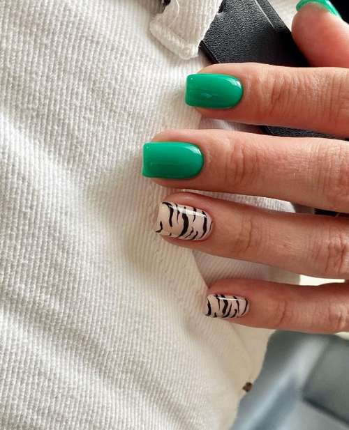 Manucure ultra tendance avec imprimé animal : nouveautés 2021, photos