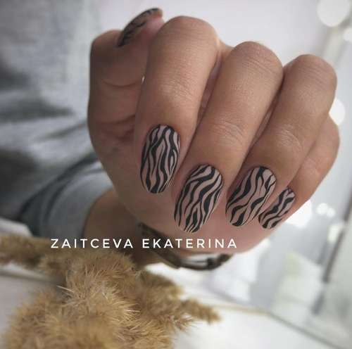 Manucure ultra tendance avec imprimé animal : nouveautés 2021, photos