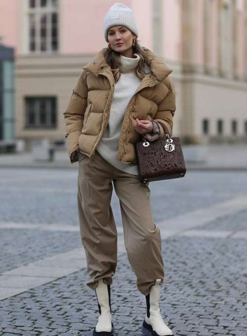 Doudounes oversize : tendances 2022, photos avec quoi porter