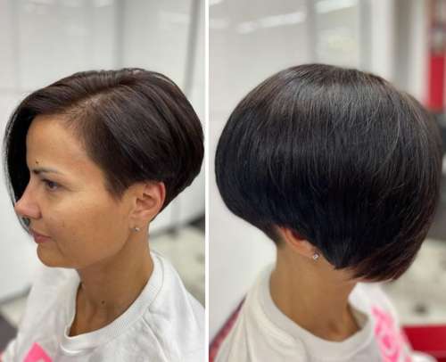 Coupe de cheveux Pixie bob: photos de coupes de cheveux de tous les côtés