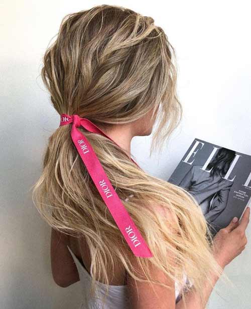 Coiffure avec ruban