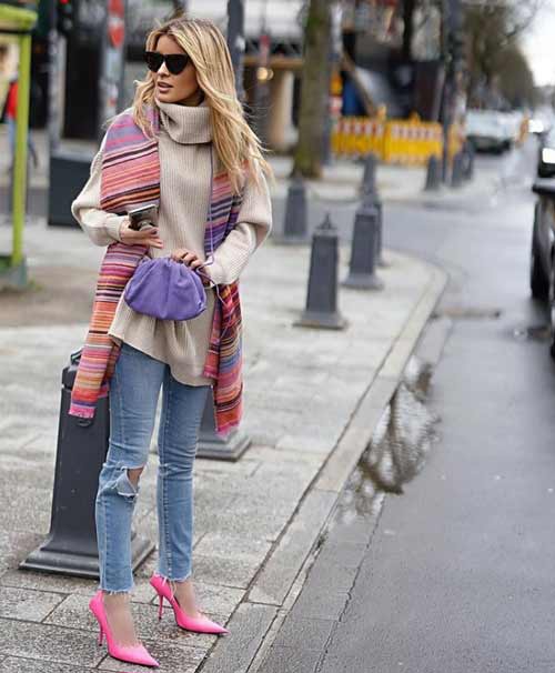 Gilet long coloré